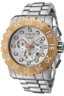 Obrázek produktu pro Pánské náramkové hodinky Invicta Reserve 1958 - Quartzový strojek - Nerezová ocel se stříbrným ciferníkem - 52 mm