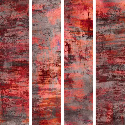 Produktbild von PURO TAPETE - Realistische Tapete ohne Rapport und Versatz 10m Vlies Tapetenrolle Wandtapete modern design Fototapete - Rot Beton Grau f-A-0702-j-a