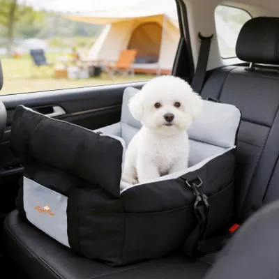Produktbild von WISFOR Hundeautositz Hundesitz Hundebett Autok?rbchen wasserdicht rutschfest faltbar Autositz fš¹r Hunde Katzen Schwarz