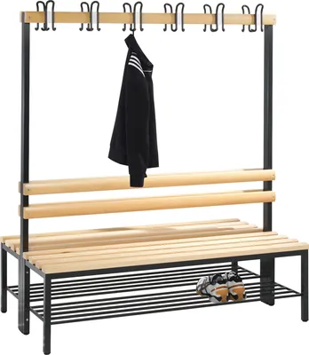 Produktbild von C+P Garderobenbank 8051210S10051 Schuhrost 1710x1500x756mm sgr