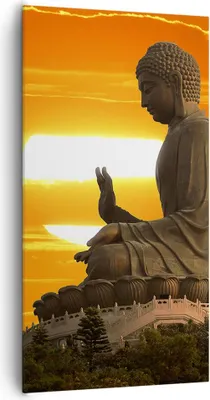 Produktbild von Bild auf Leinwand - Leinwandbild - tempel buddha - 65x120cm - Wand Bild - Wanddeko - Wandbilder - Leinwanddruck - Bilder - Kunstdruck - Wanddekoration - Leinwand bilder - Wandkunst - PA65x120-3532