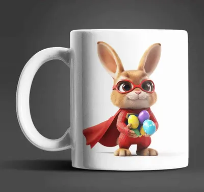 Produktbild von Osterhase Superheld Ostereier Ostern Kaffeetasse Teetasse Tasse Geschenkidee
