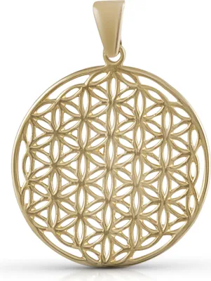 Produktbild von Damen Anhänger 375 Gold Motiv Blume des Lebens