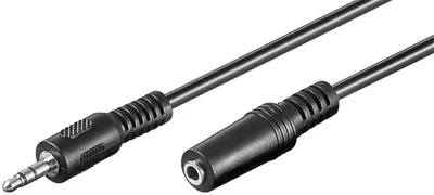 Produktbild von Goobay 50431 Przedłużacz słuchawkowy i audio AUX, 3-stykowy 3,5 mm, 2 m, czarny - Wtyczka Jack 3,5 mm (3-stykowa, stereo) &gt; Gniazdo Jack 3,5 mm (3-stykowe, stereo)