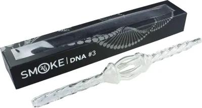 Produktbild von Glas-Mundstück Transparent #3 - 40 cm lang mit glatter Oberfläche, hitzebeständig, DNA-Optik