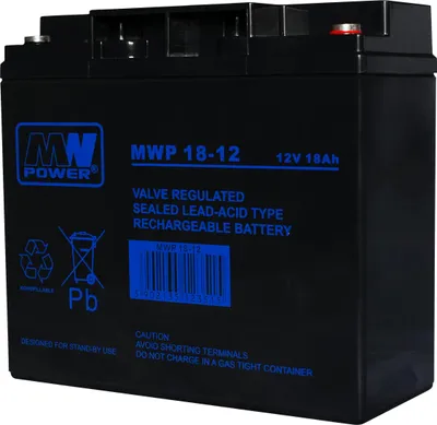 Imagen del producto de MWP 18-12: Batería MWP 18-12 (larga duración, 12V-18Ah, tornillo M5)