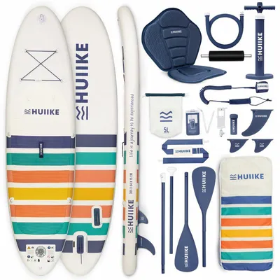 Productafbeelding van Opblaasbaar Supboard 10’ Omvormbaar tot Kajak. Stand Up Paddle Board, tot 130 kg