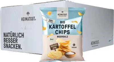 Produktbild von Heimatgut  Kartoffel Chips Meersalz 15x40g