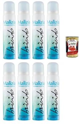 Produktbild von MALIZIA Deodorante Donna Brivido Seduction,Deodorant Deo Spray für Damen 8x 100ml + Italian Gourmet polpa 400g
