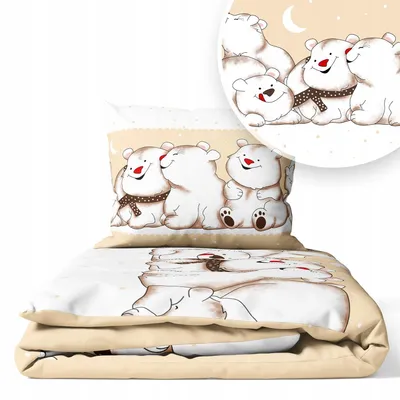 Produktbild von Kinderbettwäsche 100x135 Baumwolle Baby Bettwäsche Set 100x135 + 40x60 Kissenbezug Jungen & Mädchen Kleinkind Bettbezug