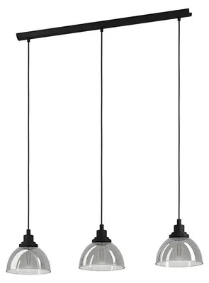 Immagine prodotto di Lampadario Moderno Beleser 3 Luci Acciaio Nero