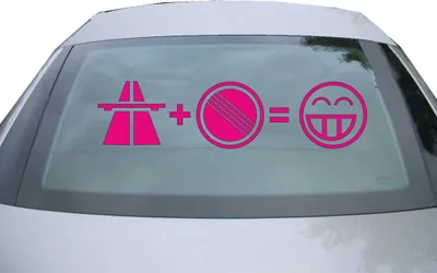 Produktbild von Indigos UG - Aufkleber Heckscheibe & Motorklappe DE2029 - pink - 600x150 mm - Autobahn Freak - Auto Scheiben Fenster Heckklappe Tuning Racing JDM - Die cut