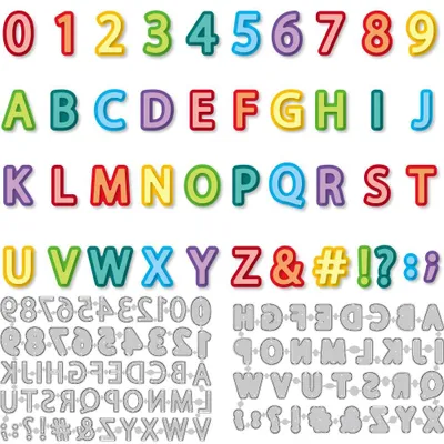Image de Pochoir - Design double épaisseur - Pour les lettres de A à Z et les chiffres de 1 à 9