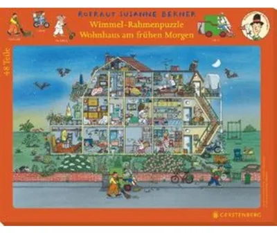 Produktbild von Wimmel-Rahmenpuzzle Zu Hause in Wimmlingen Motiv Morgendämmerung