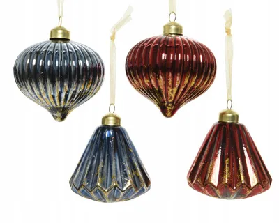 Imagen del producto de Mezcla de adornos navideños de vidrio, forma de esfera, de 8 cm