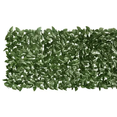 Image de vidaXL Pare-vue de balcon avec feuilles vert foncé 600x75 cm