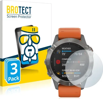 Produktbild von 3x BROTECT Schutzglas für Garmin Fenix 6 Schutzfolie Panzer Folie Glas Display Schutz klar
