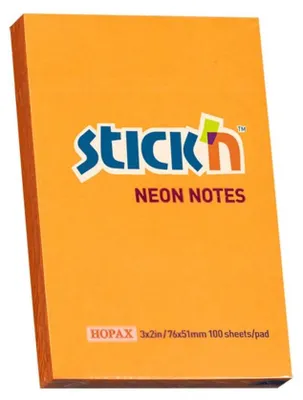 Obrázek produktu pro Samolepicí poznámkový blok s 100 oranžovými neonovými kartami