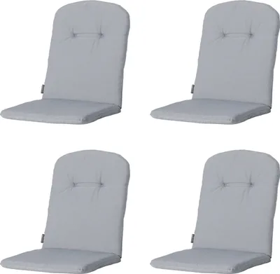 Produktbild von Madison - Schalensitzkissen Hohe Rückenlehne Panama hellgrau - Ca. 96x45 cm - 4er-Set