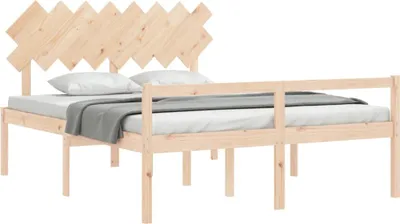 Produktbild von vidaXL Seniorenbett mit Kopfteil 160x200 cm Massivholz