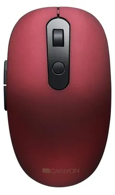 Productafbeelding van Canyon MW-9, geschikt voor rechtshandigen, optische muis, draadloos (RF) met Bluetooth, 1600 DPI, rood