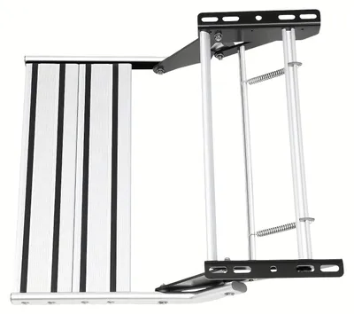 Image de Marche d'accès pliable - Marche d'accès pour camping-car - Marche d'accès pour caravane - Marche d'accès pour bus - Une seule marche - Alliage d'aluminium