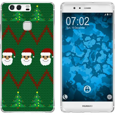 Produktbild von PhoneNatic Case kompatibel mit Huawei P9 Silikon-Hülle X Mas Weihnachten X-Mas Sweater M7