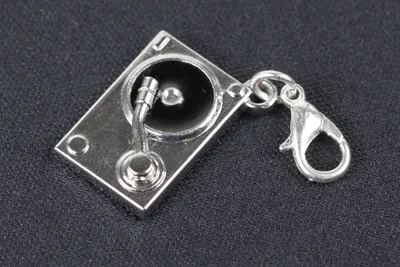 Produktbild von Plattenspieler Schallplatte Turntables DJ Charm Disko Musik Anhänger Miniblings