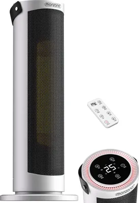 Image de MONZANA® Radiateur soufflant blanc céramique 2000W 15-35°C économique oscillation 70° chauffage d’appoint salle de bain