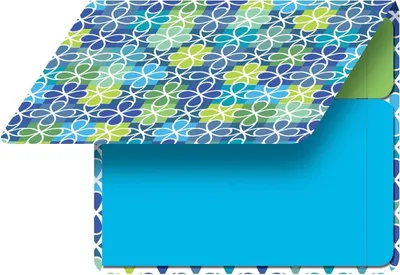 Produktbild von 80x Haftnotizen im Etiketten-Block Blau/Grün