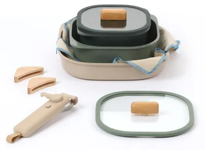 Produktbild von Neoflam - FIKA Objet Comfort Topf & Pfannenset, 7tlg., grün