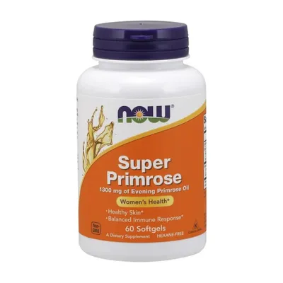 Produktbild von NOW Foods - Super Primrose, Nachtkerzenöl, 1300mg, 60 Weichkapseln