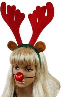 Produktbild von Rentier-Stirnband mit Nase (Weihnachtsangebot - Weihnachten)