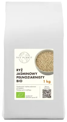 RYŻ JAŚMINOWY PEŁNOZIARNISTY BIO 1 kg - THE PLANET