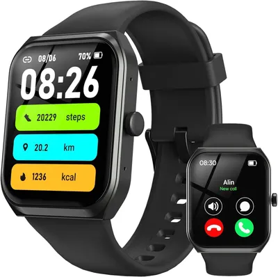 Produktbild von TUYOMA Smartwatch für Damen & Herren mit Telefonfunktion 1.91" Touchscreen 100+ Sportmodi IP68 wasserdicht Herzfrequenz & SpO2 Schlafmonitor