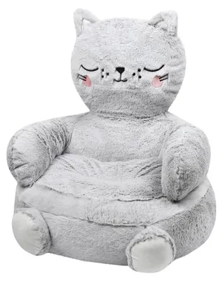 Image de Pouf pour la chambre d'enfant en forme de chat, 45 x 45 cm