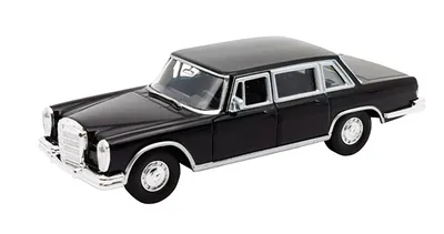Image de MERCEDES-BENZ 600 1963 Modèle réduit de voiture en métal avec moteur à friction Voiture jouet Welly 32 (Noir)