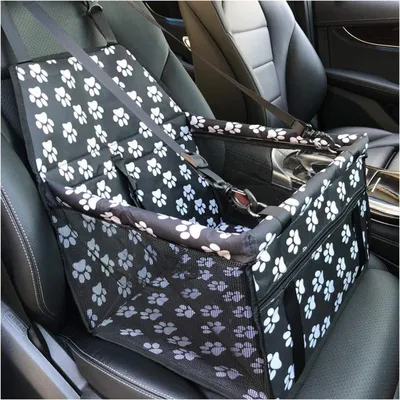 Image de Siège auto pour chien, imperméable et respirant, tapis pour animaux de compagnie, 40x32x24 cm, noir et blanc