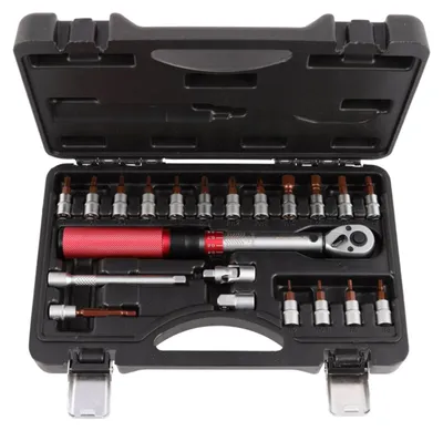 Obrázok produktu pre Momentový kľúč 1/4'' so sadou hlavíc 21ks, 2 - 15Nm