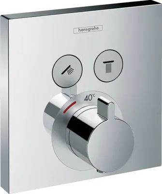 Produktbild von Hansgrohe Thermostat Unterputz ShowerSelect Fertigset 2 Verbraucher Chrom