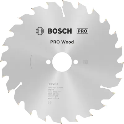 Imagen del producto de Disco de sierra circular Optiline para madera, 190 x 30 x 2,0 mm, 24 dientes