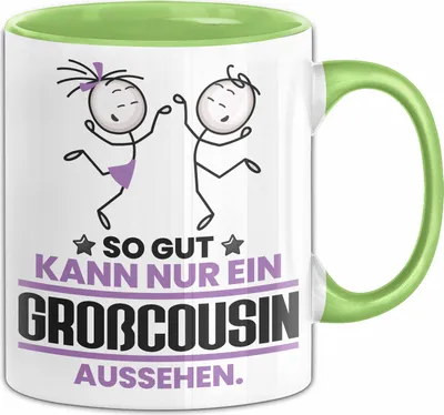 Produktbild von Großcousin Geschenk Tasse So Gut Kann Nur Ein Großcousin Aussehen Geschenkidee Kaffee-Becher (Grün)