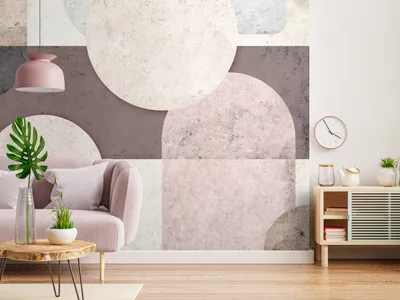 Produktbild von Vlies Fototapete Betonoptik 400x280 cm Tapeten Wandtapete XXL Betonoptik geometrische Muster beige a-A-10359-a-c