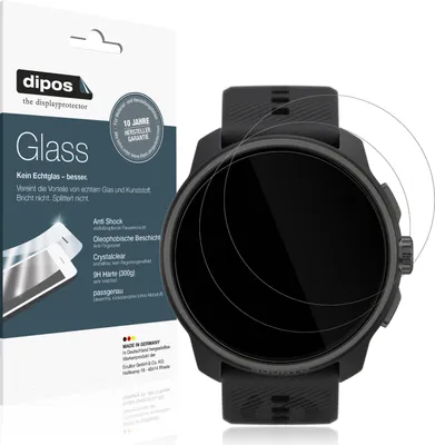 Produktbild von 2x Schutzfolie für Suunto Race - Anti-Shock 9H Folie dipos Glass Kunststoffglas