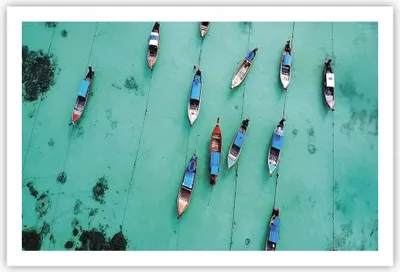 Produktbild von Poster - Poster ohne Rahmen - Boote mit Luft - 91,5x61 cm - Wand Bild - Wanddeko - Wandbilder - Kunstposter - Wandposter - Bilder - Kunstdruck - Wanddekoration - Wandbild - P2XAA91x61-4362