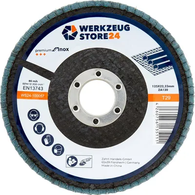 Produktbild von WS24 10x Lamellenschleifscheibe 125 mm gewölbt Zirkonkorund K 120 - WS24-100057