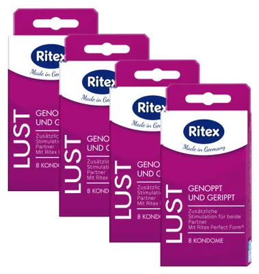 Produktbild von 32x Ritex Lust Kondome mit Noppen und Rillen - Standardgröße