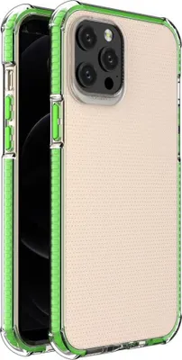 Image de Spring Armor Żelowy Elastyczny Pancerny Pokrowiec Z Kolorową Ramką Do Iphone 11 Pro Max Zielony