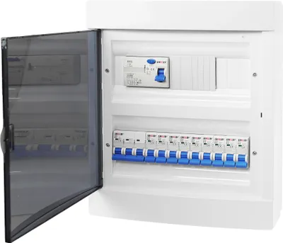 Produktbild von Unterverteilung Sicherungskasten Aufputz 24 Module FI Schalter LS Schalter