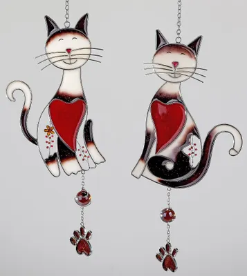 Produktbild von formano Fensterdeko Hänger Katze hängend 38 cm Fensterschmuck Hängedeko Cat